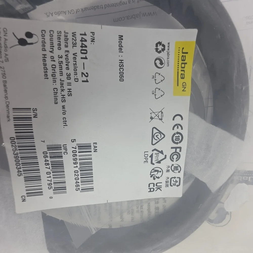 Jabra Evolve 30 II USB Headband Double Ear-Pad Headset Black